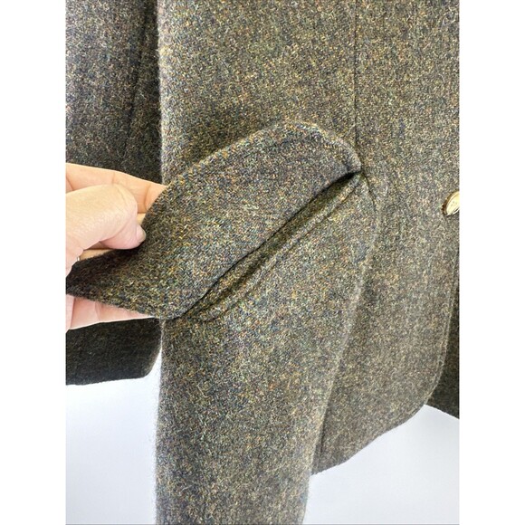 Ramsay of Dublin Wool Blazer Jacket Brown Button Collar Pocket Ireland Women 14 - Picture 3 of 16
